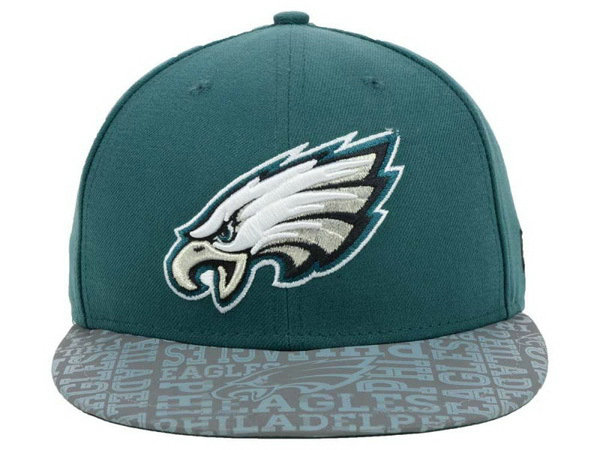 Philadelphia Eagles Green Snapback Hat XDF 0528